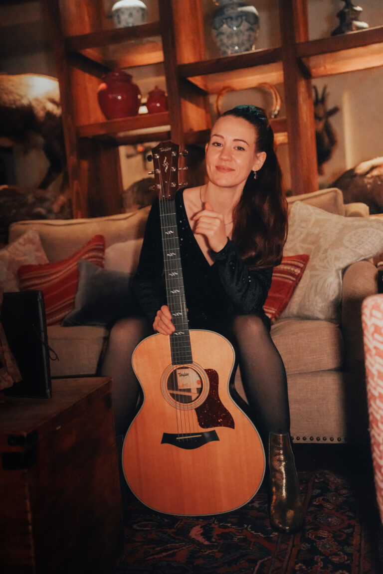 Laura Wyatt live acoustic performance at alpine hotel in French Alps
