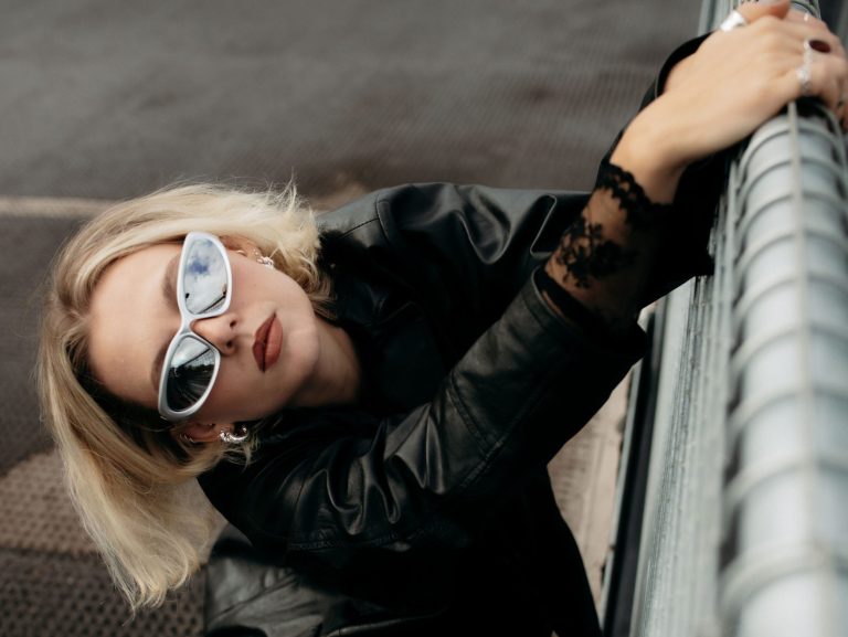 female DJ Kyanna mixing at après ski party in the Alps